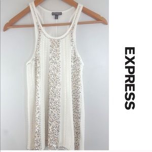 EXPRESS White glitter cami